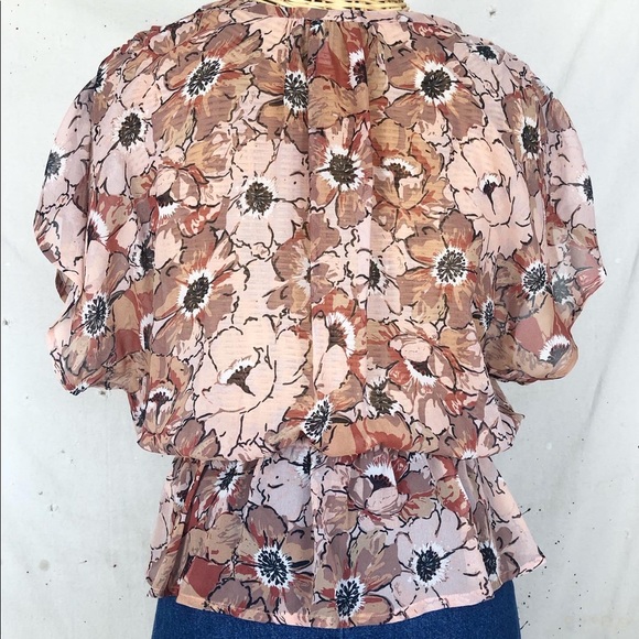 Joie Sheer Flora Silk Top - Picture 6 of 6